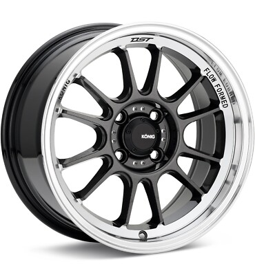 15x7.5 +35 Konig Hypergram 4x100 Metallic Carbon W/ Machined