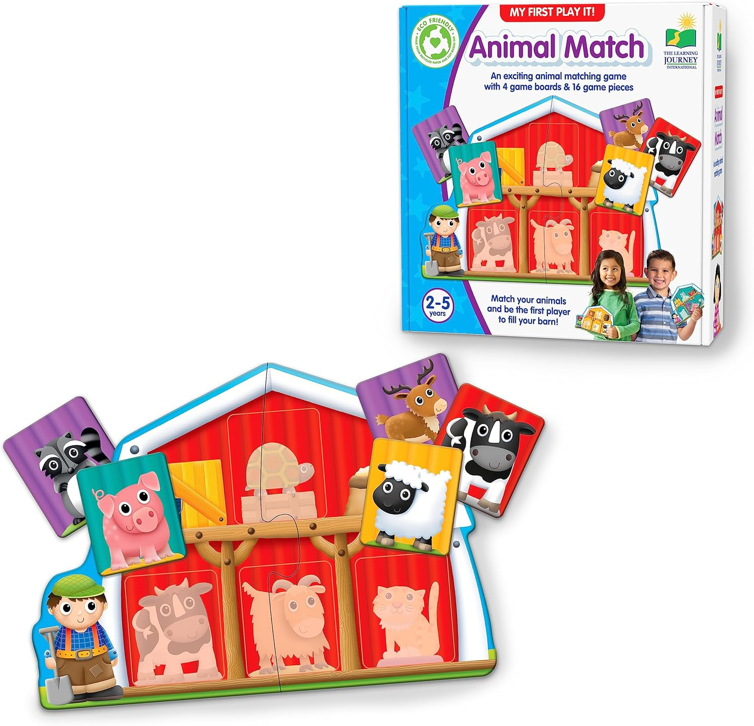 Learning Journey Animal Match Game - 4 Interactive Matching Boards for Kids-image