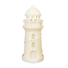 Decorative Resin White Lighthouse Night Light Cover Card Stand Display Gift