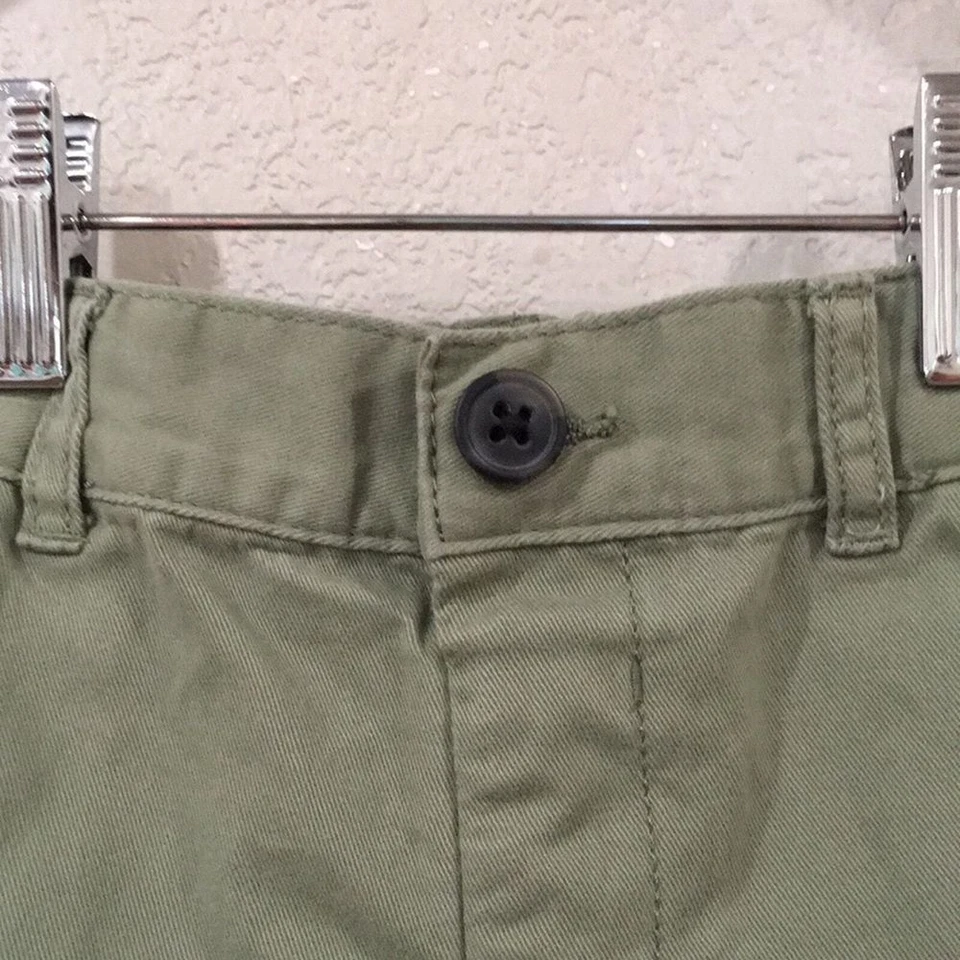 Pantalones Cortos The Children's Place Bebés Niños 12-18M Verde Frente Plano Chino 100% Algodón Foto 2 de 4