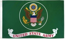 Green US Army Flag 3x5ft United State Army Eagle Seal Flag 100D