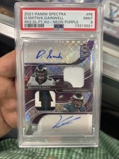 2021 Spectra Devonta Smith Kenneth Gainwell Dual Rookie Patch Auto Neon/25