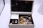 Grand iris otargiri music box FULL jewelry lot costume fashion vintage