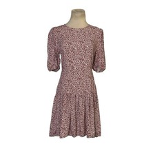 Free People floral open back mini dress size Small