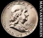 1958-D Franklin Half Dollar- FBL- Silver- Choice Gem Brilliant Unc Luster #K2143