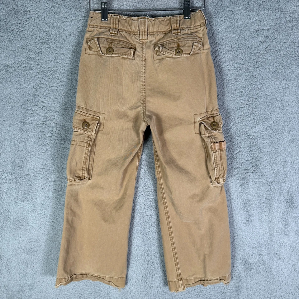 Vintage Abercrombie Fitch Y2K Cargo Paratrooper Pants Baggy Youth Size 8 - Image 2 of 4