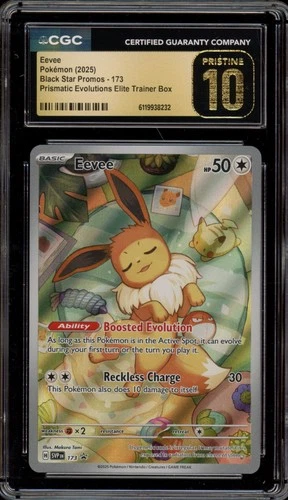 Pokemon Eevee Prismatic Evolutions ETB Promo SVP EN 173 CGC 10 Pristine