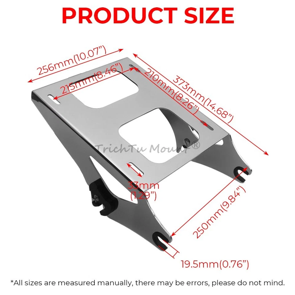 Chrome Detachable Two up Tour Pak Pack Mounting Rack Fit For Harley Touring Road - Image 2 of 4