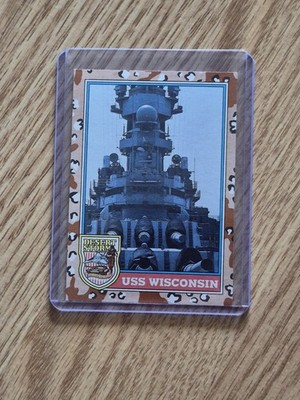 USS Wisconsin 1991 Topps Desert Storm #122 Trading Card