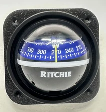 Ritchie V-537B Explorer Compass Bulkhead Mount Blue Dial