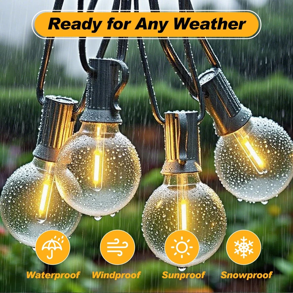 50-Pack G40 LED Replacement Light Bulbs Bulk Shatterproof 0.6W E12 Base 2700K... - Image 4 of 4