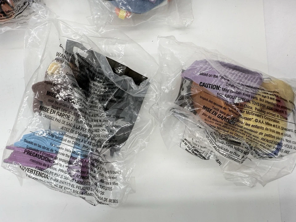 Vintage 2001 McDonalds Happy Meal Toys The Book Of Pooh Lot Of 9 Sealed Disney - Image 3 of 4