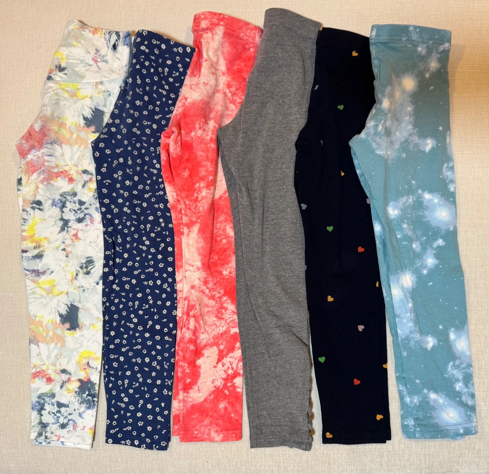 Lot of 6 Girls Old Navy Leggings Assorted Colors Size S