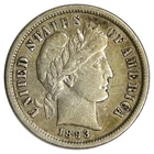 1893-S BARBER DIME ~ BOLD VF!