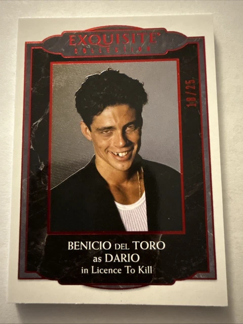 Benicio Del Toro As Dario 2024 UD James Bond 007 Exquisit Ruby Red Sp #18/25