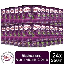 24 x 250ml Ribena Blackcurrant Flavour Cartons Fruit Juice Kids Summer Drink