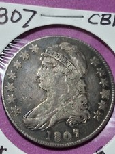 1807 CAPPED BUST HALF DOLLARS. VF CONDITION. KEY DATE. INAUGURAL  .