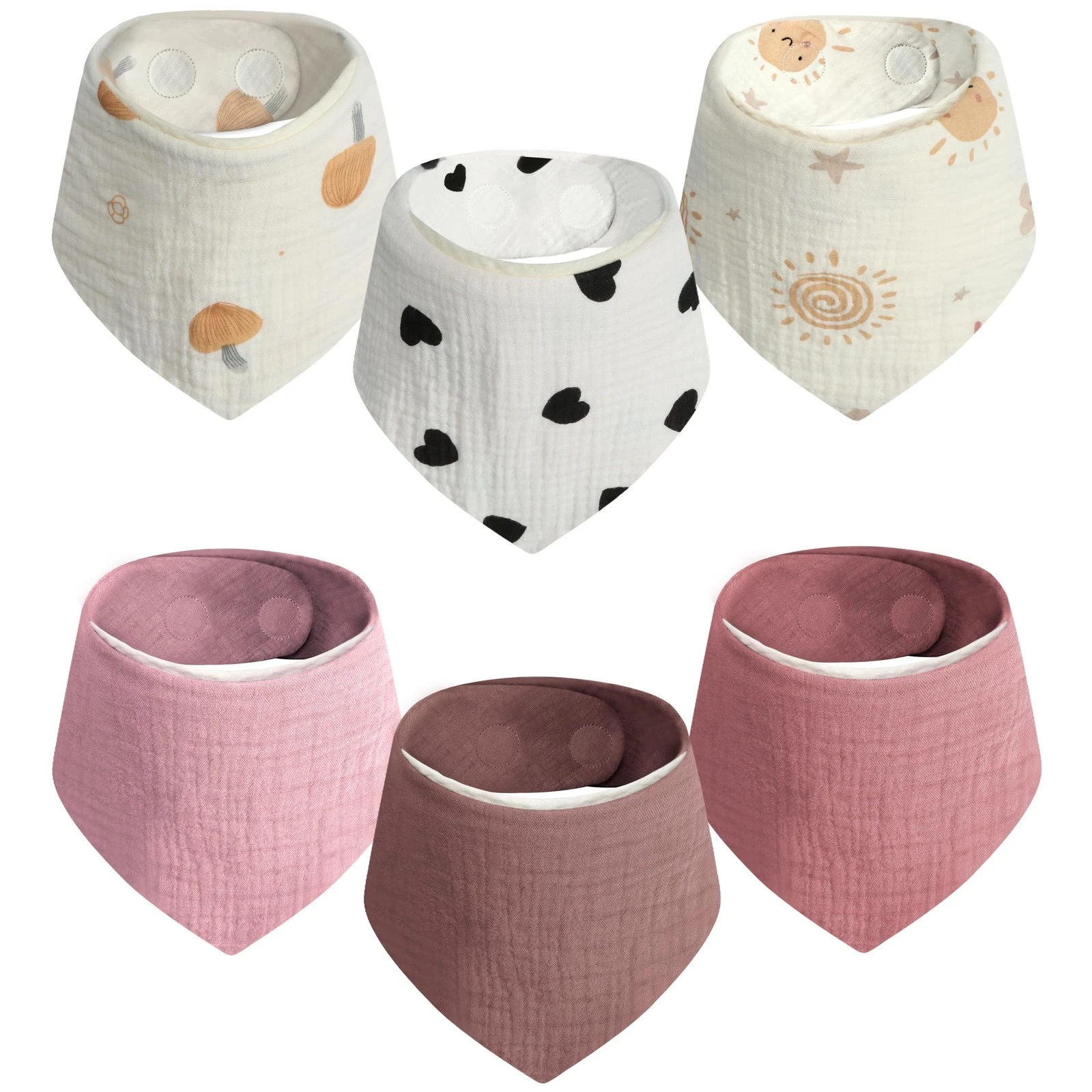Magnetic Bandana Drool Bibs 6-pack - Magnetic Closure Baby Bibs - Safe, Easy,...
Opens in a new wind