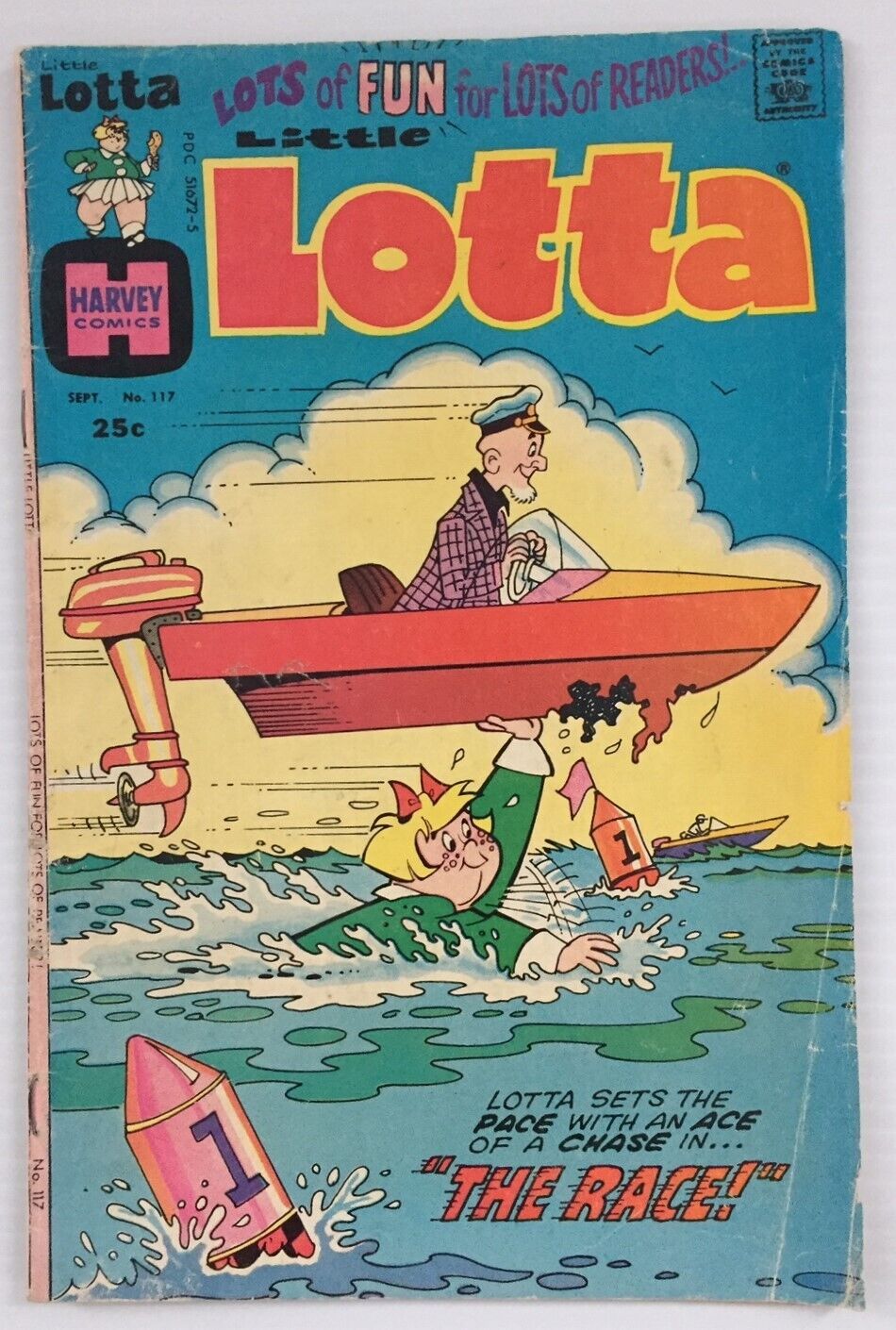 Little LOTTA #117 (1975) "THE RACE" HARVEY COMICS