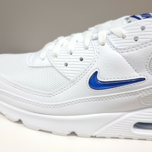NIKE AIR MAX 90 JEWEL "WHITE-GAME ROYAL" (DV3503 100) TRAINERS VARIOUS SIZES - Picture 4 of 11