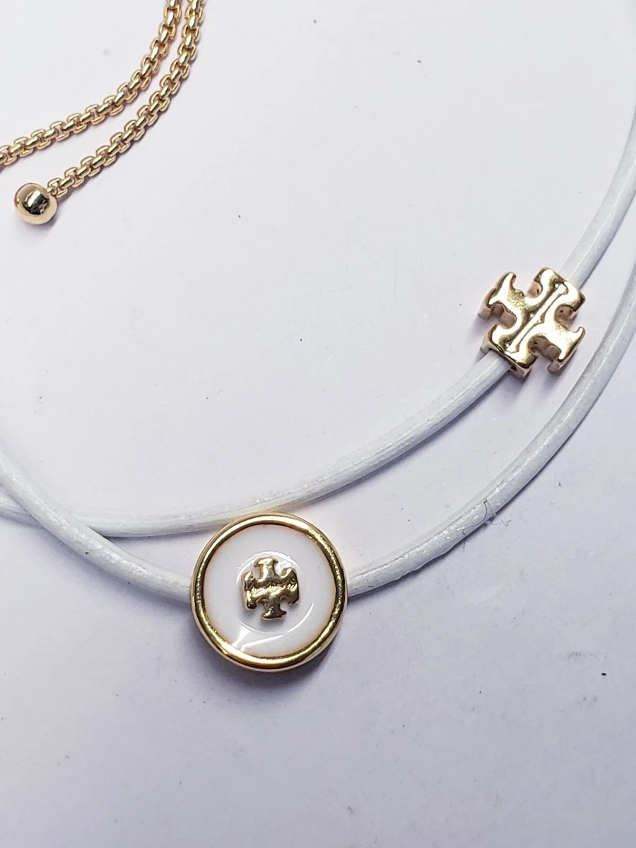 Tory burch KIRA ENAMELED SLIDER BRACELET White up to 7.8