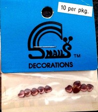 Nail Art Decorations HEART 3-D PURPLE Jewerly Rhinestone