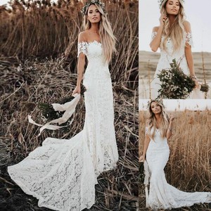 boho lace gown