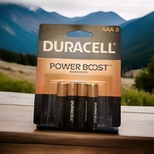 Duracell MN2400B8 Alkaline AAA Batteries Power Boost Ingredients 8-pack Unopened