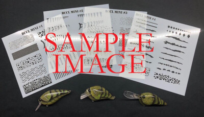 fish scale stencils for lures Med/Lg FISHING LURE PAINTING 11.5 AIRBRUSH Custom Paint STENCIL Mylar Reusable Stencil 39 styles 2.75-3 Works with some soft plastics as well Fishing lure mylar reusable airbrush