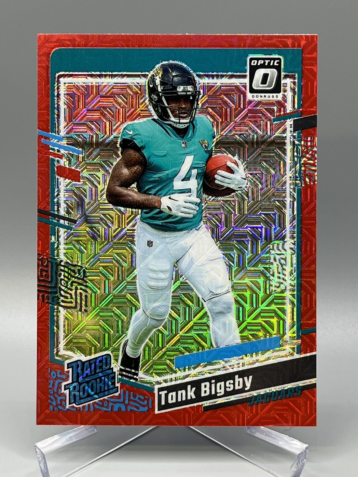 Tank Bigsby Jaguars 2023 Panini Donruss Optic #252 Red Mojo Rated Rookie RC