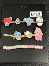 New! BT21 Candy Characters Bracelet Set Of 3