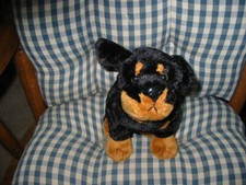 Ganz Webkinz Rottweiler Plush Stuffed Animal 8 inches HM183 Tan Black