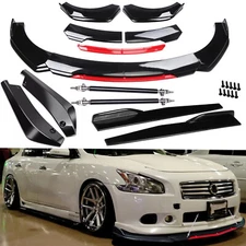 For Nissan Maxima Front Rear Bumper Lip Spoiler Splitter Body Kit Side Skirt