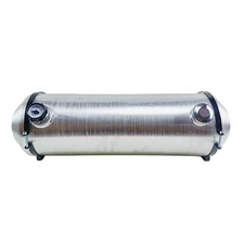 10''x33'' 11 Gallon End Fill Fuel Tank With Gauge Spun Aluminum 1/4 NPT Gas Tank