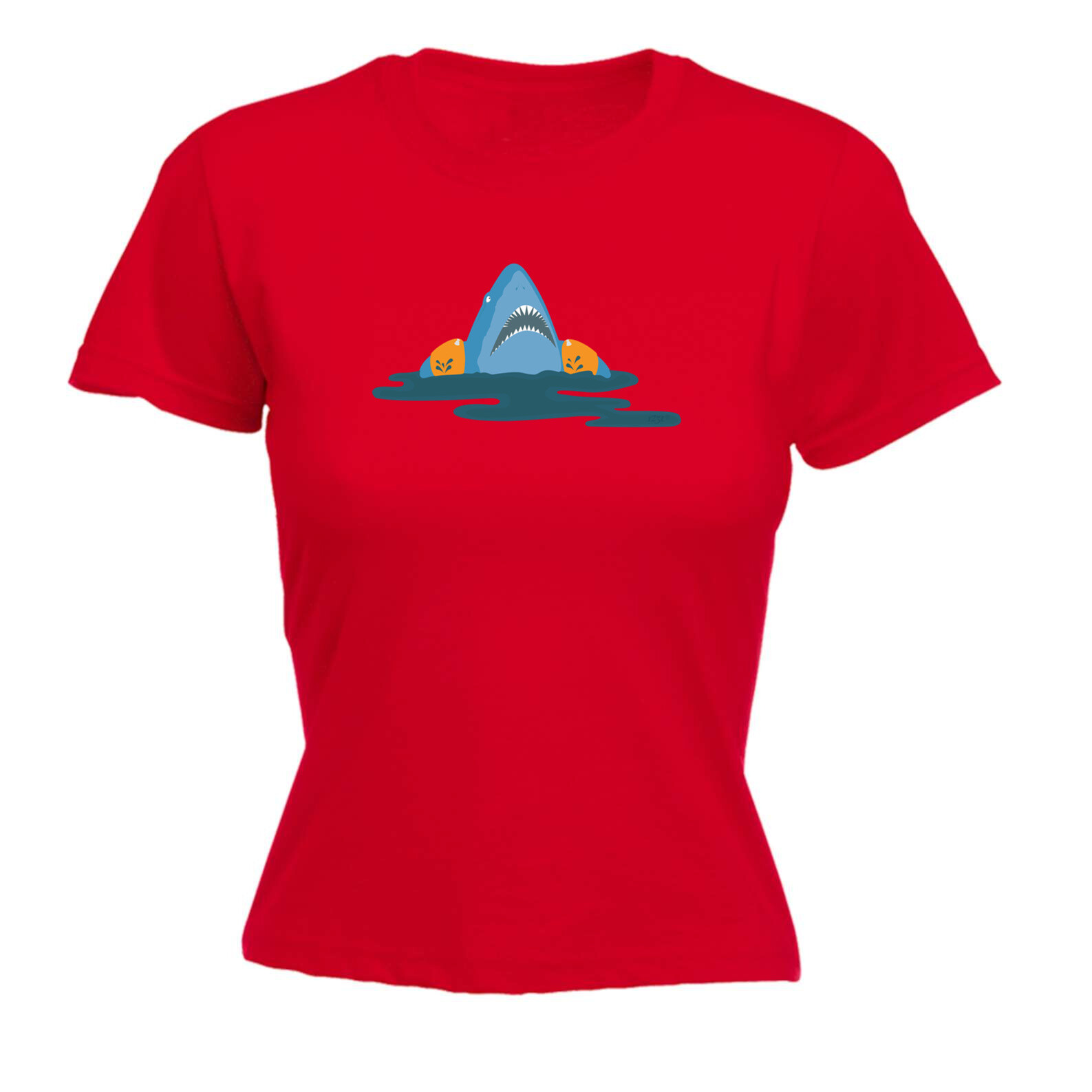 Water Wings Shark - Womens T Shirt Funny T-Shirt Novelty gift tshirt