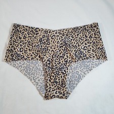 Victoria's Secret PINK No-Show Cheeky Medium Praline Leopard Print