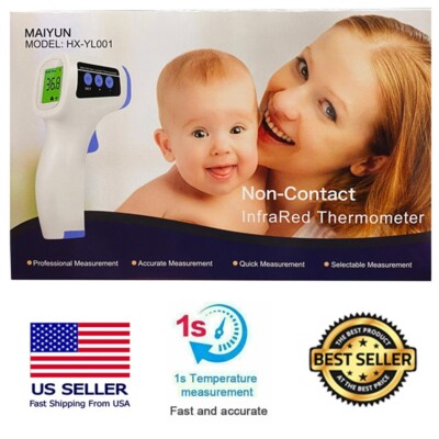 NON-CONTACT Thermometer Body Forehead IR Infrared Digital Thermometer Adult Baby