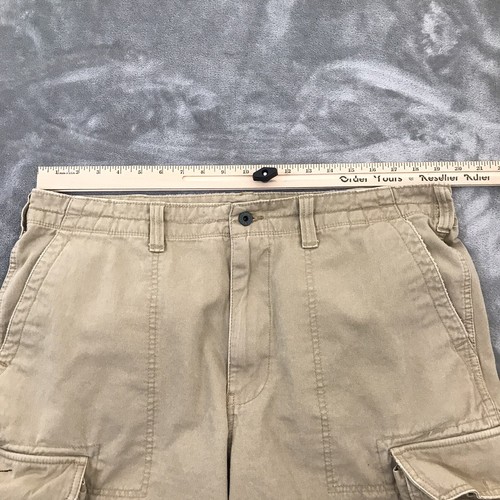 Pantalones Cortos Polo Jeans Carga Para Hombres 38 Marrón Ralph Lauren Militar Excedente Y2K Sueltos - Imagen 8 de 11