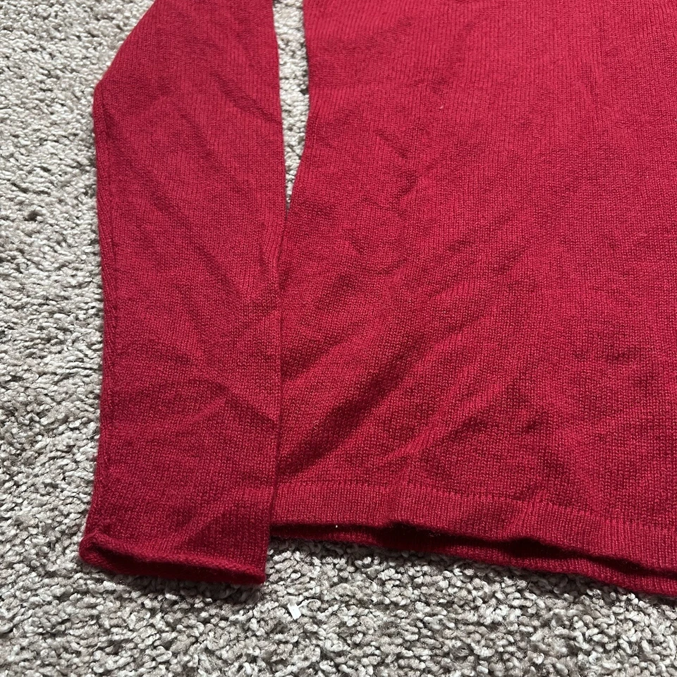 Suéter pulôver de malha TWEEDS pequeno 100% cashmere gola alta - Imagem 3 de 4