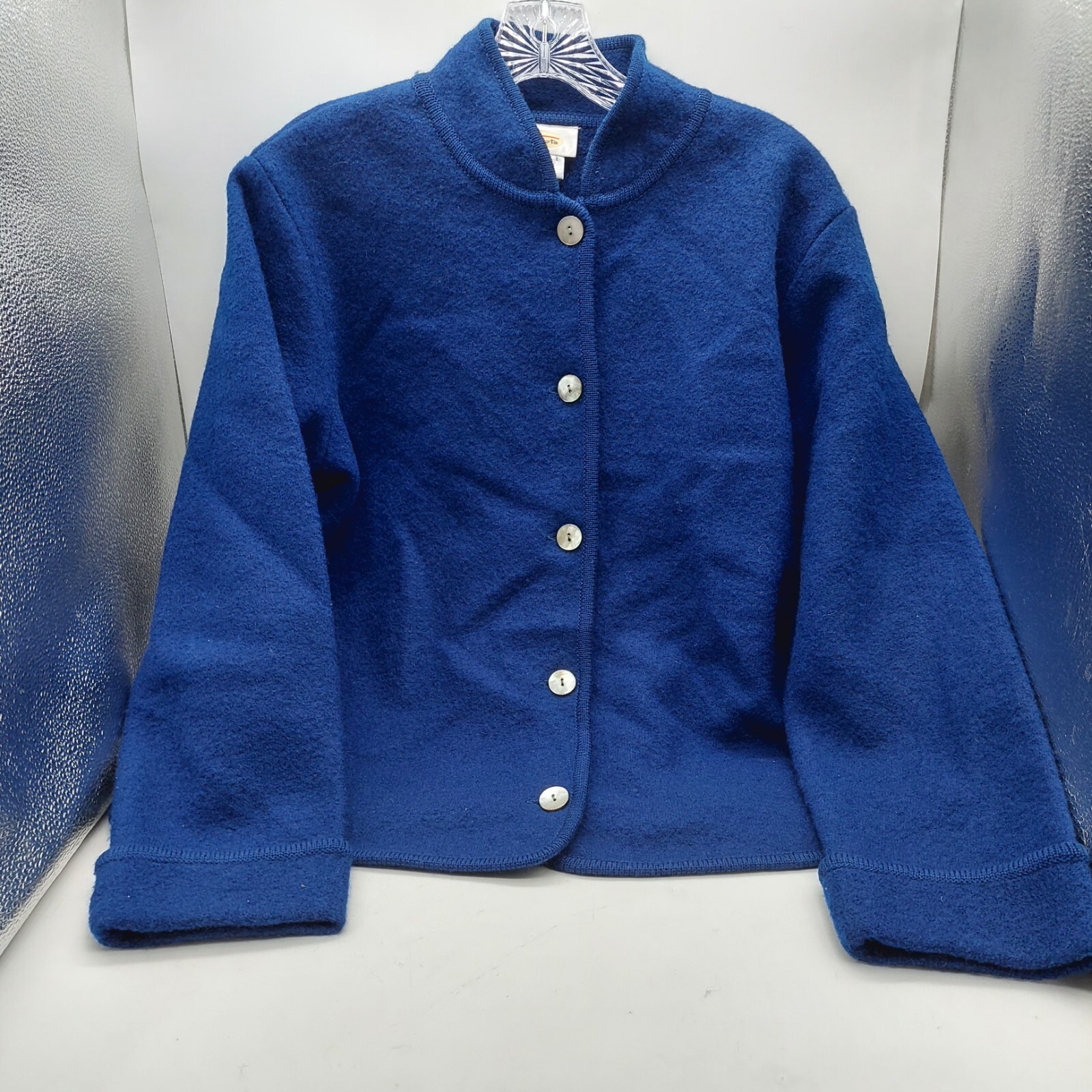 Talbots Women's Blazer Wool Buttons Lined Navy Blue Size Medium Jacket