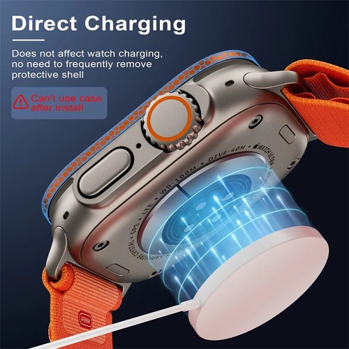 Tempered Glass For Apple Watch Ultra 2 49mm Screen Protector Metal Frame Anti-Sc - Photo 8/32