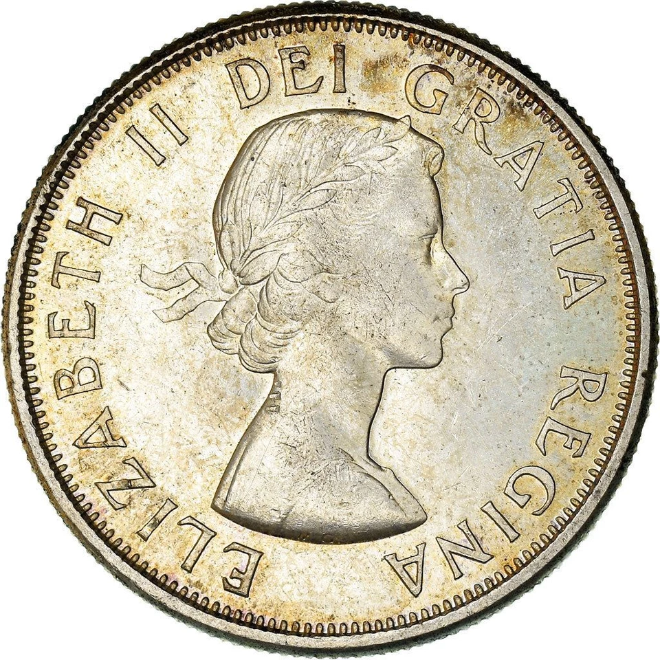 Canada 50 Cents Coin | Queen Elizabeth II | 1959 - 1964 - Image 2 of 4