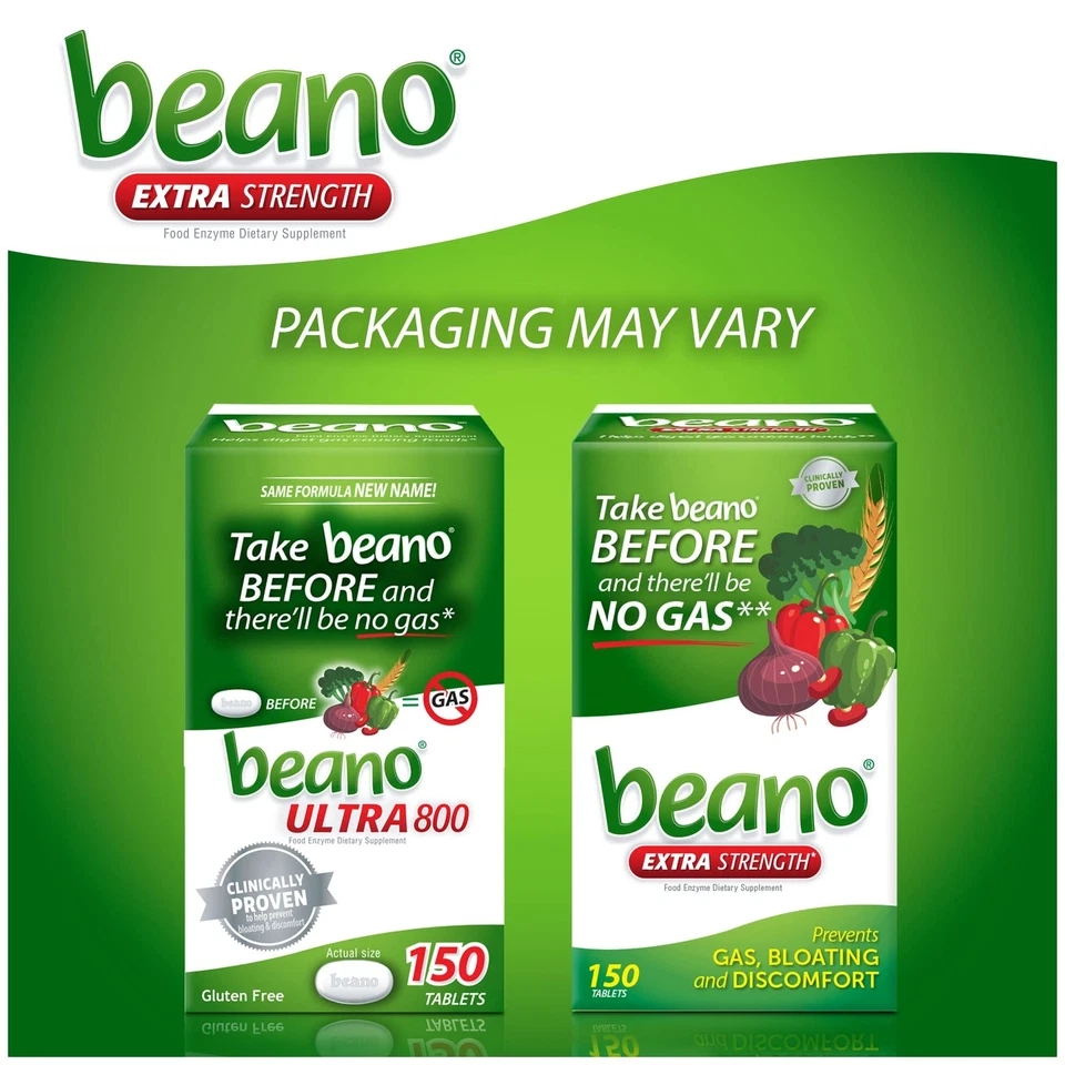 Beano Extra Strength Gas Relief Tablets 150 Count Multicolored Vegetarian - Image 2 of 4