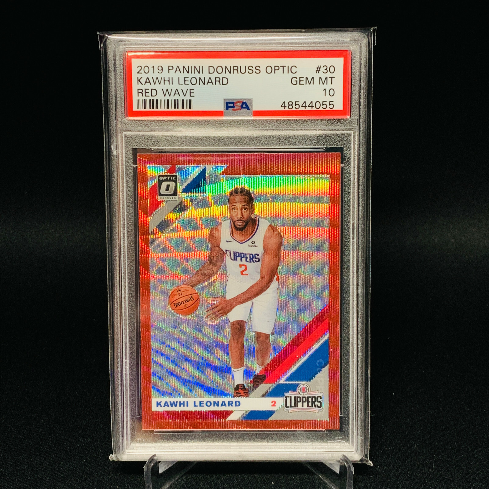 KAWHI LEONARD 2019 PANINI DONRUSS OPTIC RED WAVE #30 CLIPPERS PSA 10 GEM MINT 💥