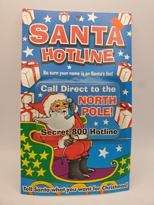 1996 Santa Hotline 800 number Phone Card - Enhanced Communications Corp