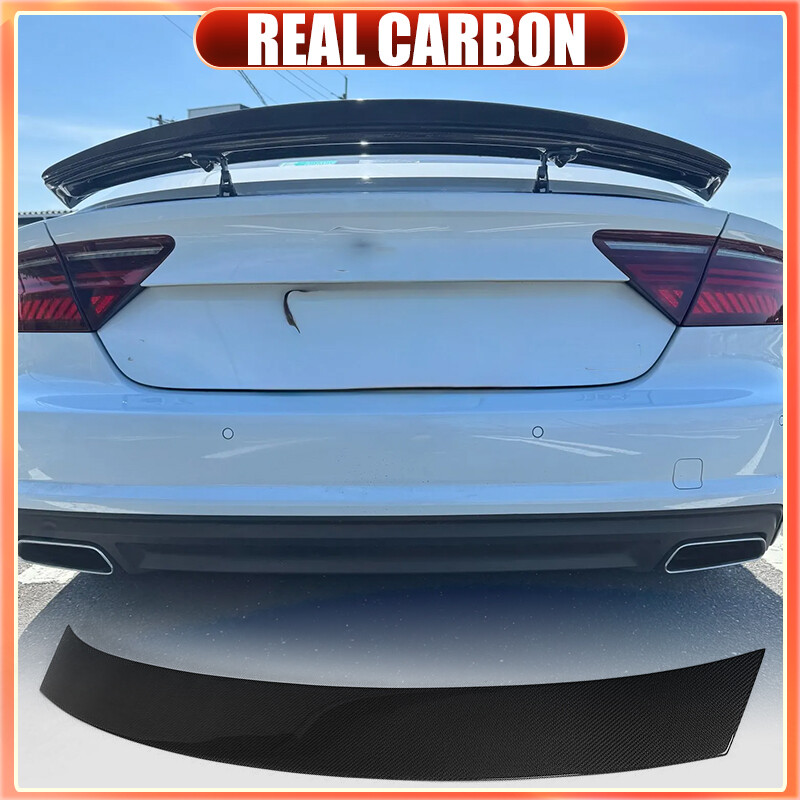 REAL CARBON Rear Trunk Spoiler Wing Fit for Audi A7 S7 RS7