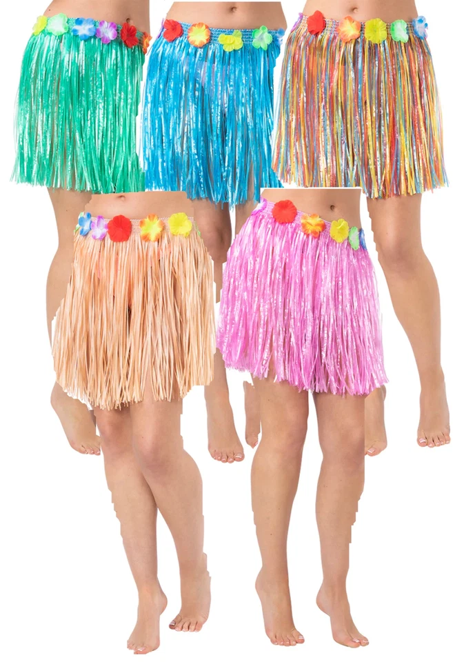 Hawaii Bastrock 40cm Strand Party Hawaii Kostüm Erwachsene - Bild 1 von 1