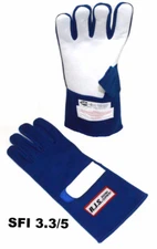 RJS RACING EQUIPMENT SFI 3.3/5 2 LAYER NOMEX RACING GLOVES XXS  BLUE 20212-XXS-3