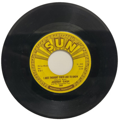 VG Johnny Cash It's Just About Time Just Thought You'd Like to Know Sun 7'' 45