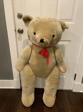 Vintage Oversized Large Jointed Poseable Teddy Bear Stuffed Plush 22lbs 40" T 